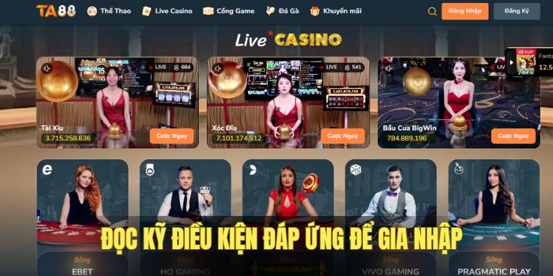 Đăng Ký TA88 Bao Gồm 03 Bước Và Cập Nhật Lưu Ý 3 Đáp ứng điều kiện của thương hiệu về mở nick